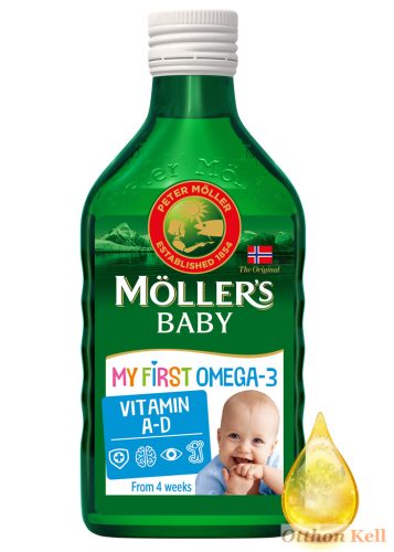 Möller’s Baby omega-3 halolaj A- és D-vitaminnal 4 hetes kortól 250 ml